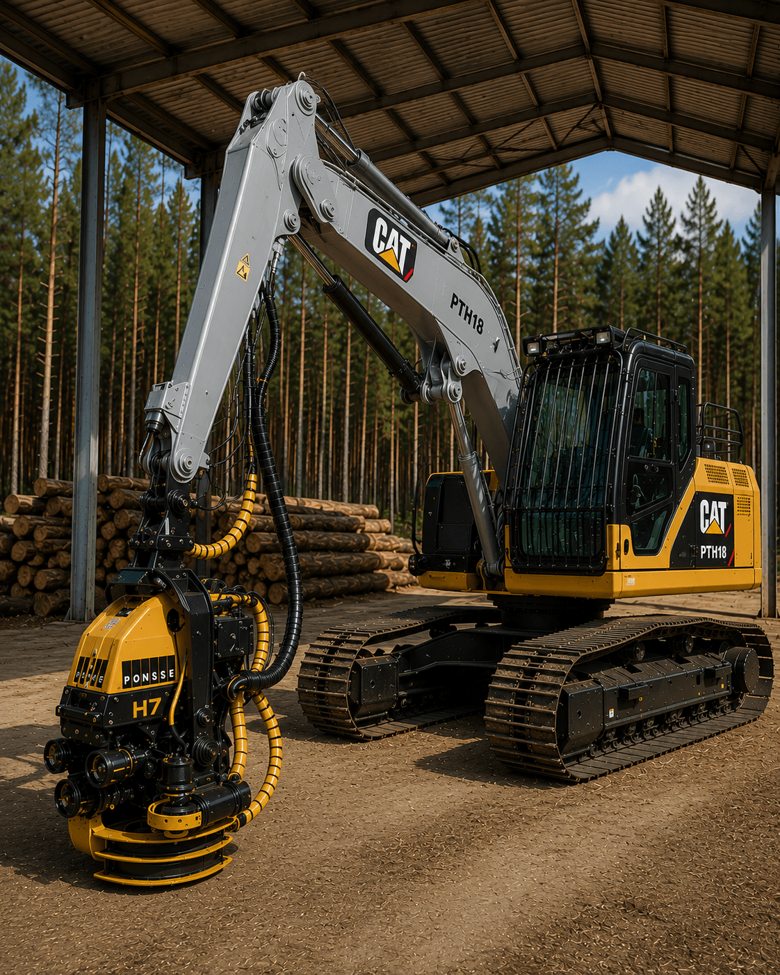 Caterpillar PTH18 — Cabeçote Ponsse H7