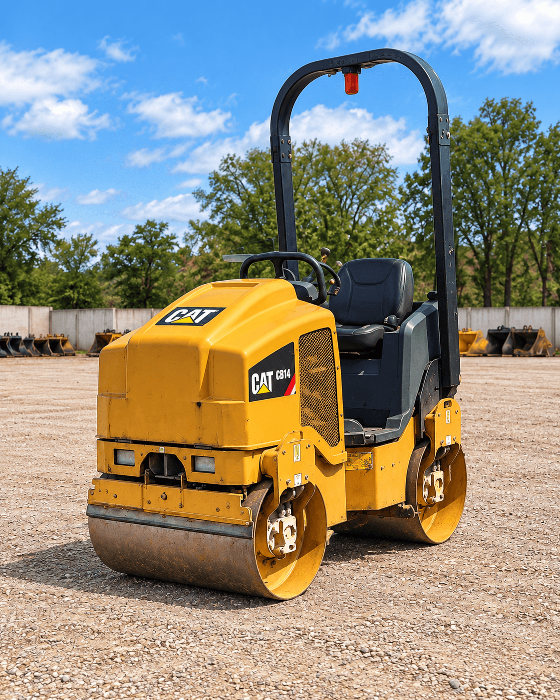 Rolo Vibratório Duplo Tandem Caterpillar CB14 2014
